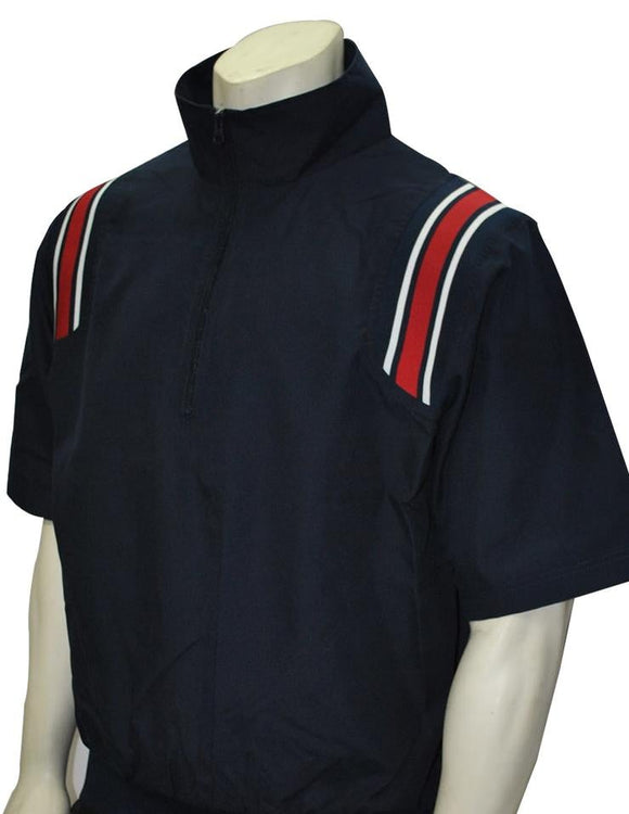 Smitty 1/2 Sleeve Pullover Baseball Jacket w/ Half Zipper