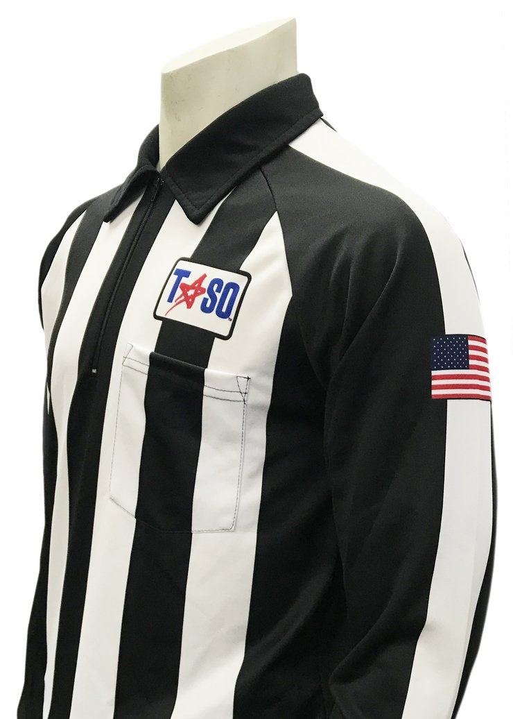 Smitty 2 1/4” Stripe Football Referee Shirt with Left Sleeve Flag