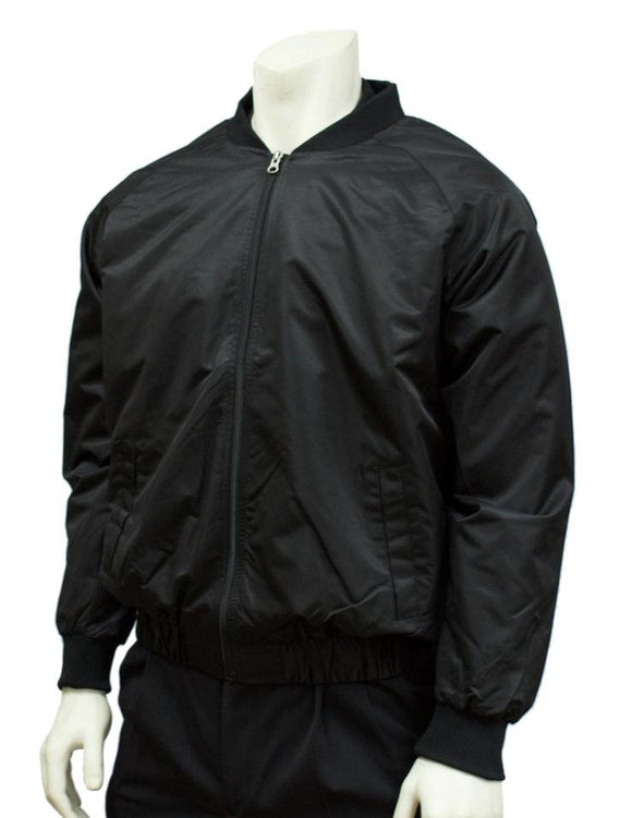 Smitty Traditional Black Jacket w/Full Front Zipper - Stripes Plus