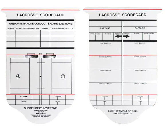 ACS540 - Collegiate Lacrosse Reusable Game Card