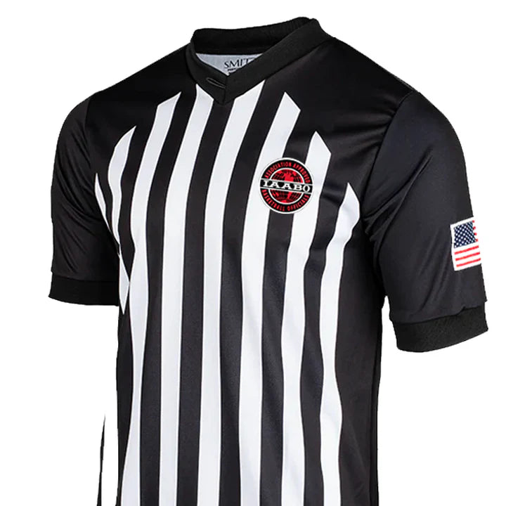 IAABO Board 4 Black/White V-Neck – Stripes Plus
