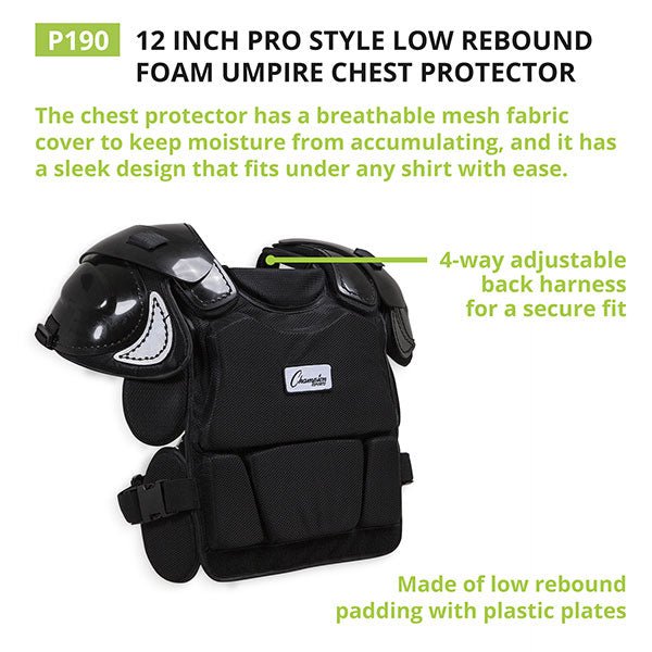 Champion Low Rebound Umpire Chest Protector – Stripes Plus