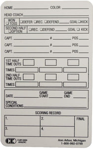 Cliff Keen Reusable Football Information Card