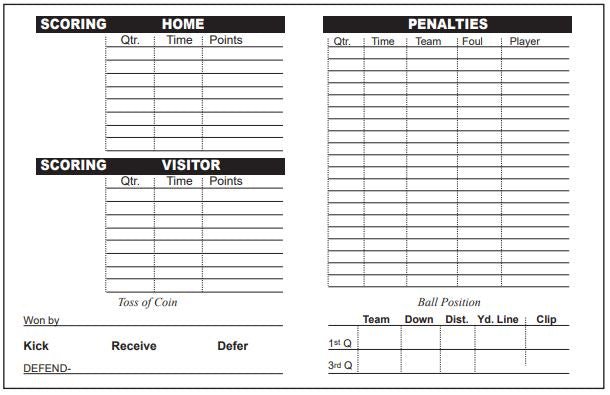Large Foldable Football Game Card – Stripes Plus