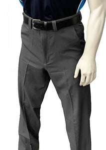 "NEW" Men's Smitty "4-Way Stretch" FLAT FRONT BASE, COMBO OR PLATE PANTS with SLASH POCKETS "EXPANDER WAISTBAND"- Charcoal Grey - Stripes Plus