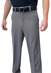 "NEW" Men's Smitty "4-Way Stretch" FLAT FRONT BASE, COMBO OR PLATE PANTS with SLASH POCKETS "EXPANDER WAISTBAND"- HEATHER GREY - Stripes Plus