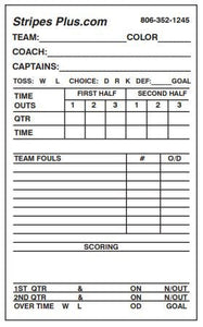 Small Double Sided Football Game Card