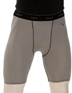 Smitty Grey Compression Shorts w/ Cup Pocket - Stripes Plus