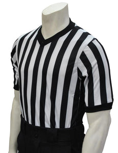 Smitty Performance Mesh V-Neck Shirt w/Black Side Panel - Stripes Plus