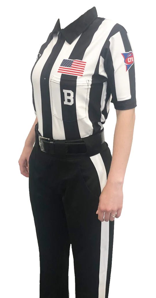 Smitty Women's Style Black Warm Weather Football Pants - Stripes Plus
