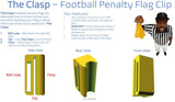 The Clasp - Football Penalty Flag Clip - Stripes Plus